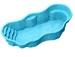 Bermuda Model Fiberglass Pool