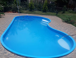 Fiberglass Bean Shape Swimming Pool Manufacturer in Delhi